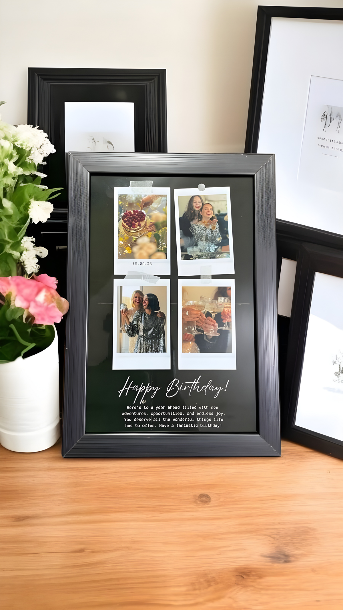 Happy Birthday Polaroid Style Picture Frame for Gifting