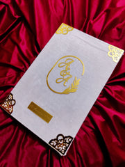 White Nikah Booklet with Classic Design