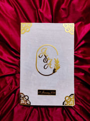 White Nikah Booklet with Classic Design