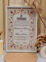 Beautiful Signature Nikkah Certificate Design Perfect For Gift